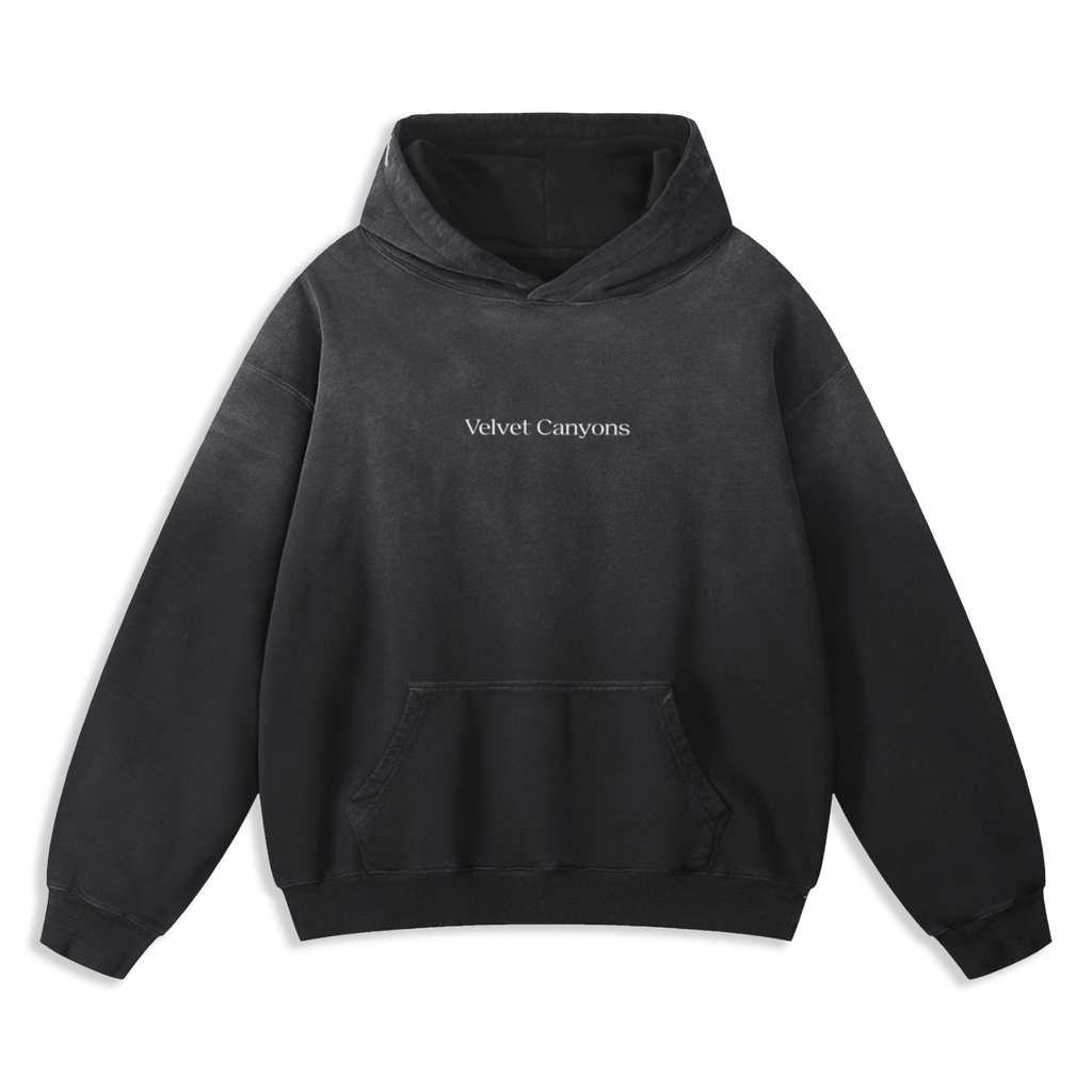 Black Heavyweight Sunfade Oversized Hoodie